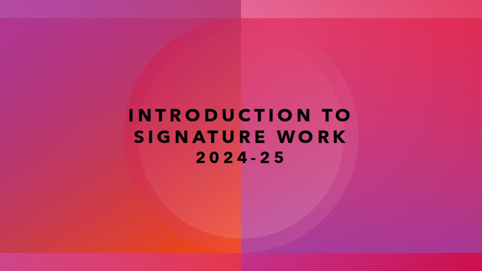 Introduction to Signature Work